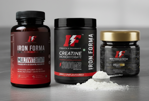 Performance Power Pack (Shilajit Resin + Multivitamin Tablets+ Creatine Powder)